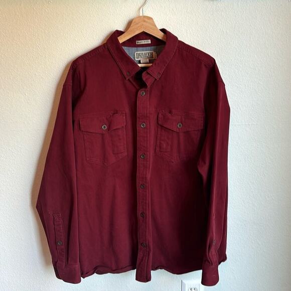 DULUTH TRADING Mens Untucked Long Sleeve Heavy Weight Button Shirt Shacket XL - Picture 1 of 9